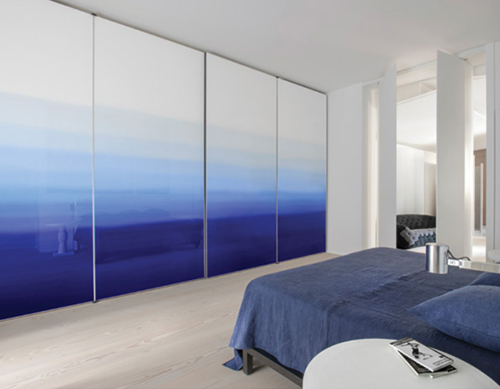 Blue Gradient wall screen
